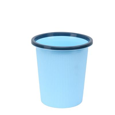 China Sustainable Kitchen Trash Household Bathroom Bedroom Living Room With Plastic Pressure Ring Waste Basket for sale