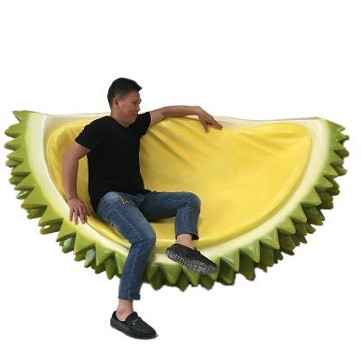 China Durian Outdoor Bench Fruit Fiberglass Europe Landscape Fiberglass Bench Flat Model Modeling Leisure Chair for sale