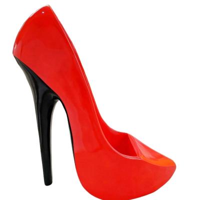 China China Fiberglass Reinforced Plastic Red High Heel Shoe Sculpture Display Props Can Be Customized Specifications for sale