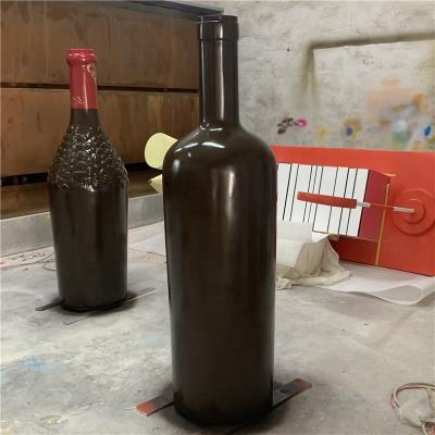 China China Sell Simulation Wine Bottle Fiberglass Sculpture Props City Garden Floor Resin Ornaments for sale