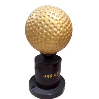 China Europe sports club opening ball sign-in big pattern FRP golf ball carving can add LOGO for sale