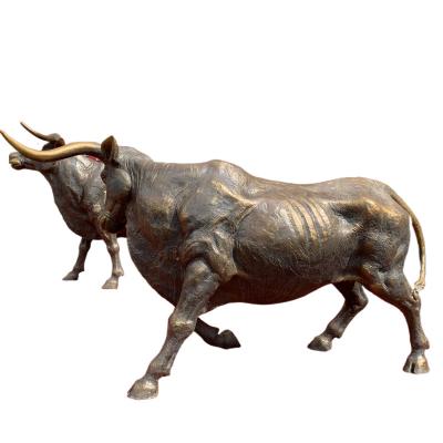 China Newest China Factory Price Customized Life Size Wall Street Bull Brass Statue for sale