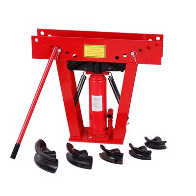 China Building material stores factory price 12 ton hydraulic pipe bender tube hand pump tubing bender machine with 6 dies for sale