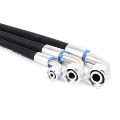 China The tube is synthetic oil made in China cheap and long life hydraulic high pressure flexible braided oil-absorbing nylon rubber hose for sale