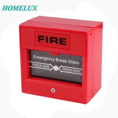 China Conventional glass and manual call point fire alarm fire alarm button cut-off button PB-911R for sale