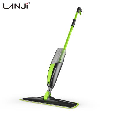 China LANJI Viable Factory Direct Household Magic Cleaning Microfiber Mop Healthy Jet Floor Cleaner 360 Rotating Water Spray Mop 550ml for sale