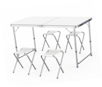 China Modern Laptop Notebook Stand Removeable Foldable Desk 4 Leg Folding Table Chairs Set Adjustable Height Extending Table for sale