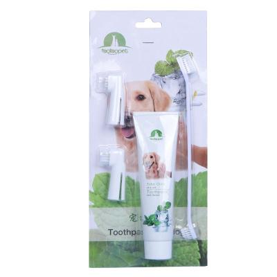 China Whole Sale Dogs Edible Dog Toothbrush, Dog Tooth Cleaning Set Include Finger Toothbrush Toothpaste. for sale