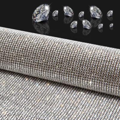 China 240X400mm Bling Crystal Rhinestone DIY Decorative Self Adhesive Car Decoration Stickers Mobile Phone Decals With 2mm Rhinestone for sale