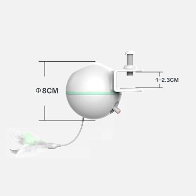 China 2020 Viable New Design Led USB Laser Playing Cat Ball Smart Pet Electric Laser Playing Cat Ball for sale