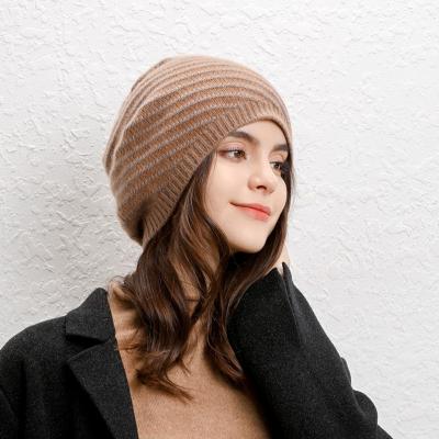 China Excellent JOINT 100% Pure Pure Cashmere Hat Ladies Hat Knit Hat for sale