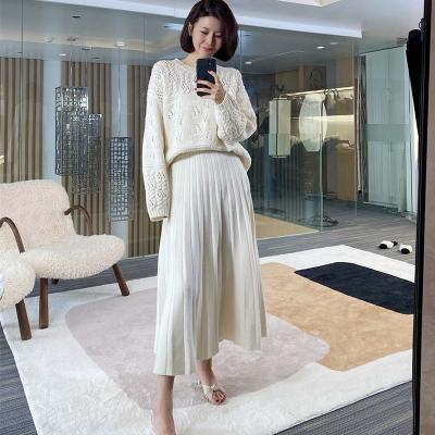 China 2020 Top Fashion Women's Anti-Static Custom Women Skirt Pleated Cashmere Skirt for sale