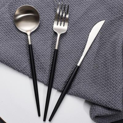 China Sustainable High Quality Steak Cutlery Set Flatware Goldrware Cutlery Set Stainless Steel for sale