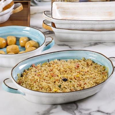 China Sustainable New Design Bread Bake Trays Pans Japanese Bowl Sets Salad Bowl Baking Dishes For Restaurant for sale