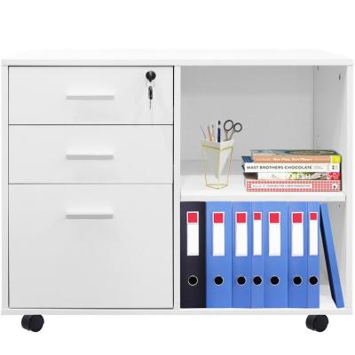 China Excellent Quality 3 Drawer Small Office Furniture Filing Cabinet Modern Store Folder Modern Movable Cabinet Home Office for sale