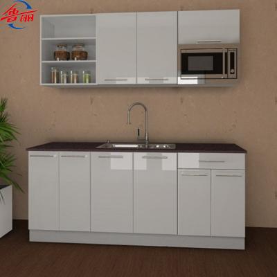 China Solid Wood American Style Kitchen With Island Cupboard Furniture Modern Marble Accessories Customized Cabinet for sale