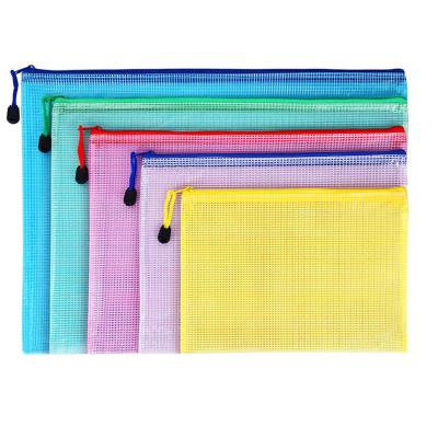 China Plastic Zipper Folder Colorful Clear Bag Envelope Plastic Folder for sale