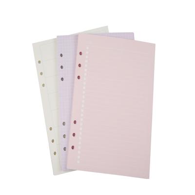 China A6 Hardcover Binding Planner Loose Leaf Notebook Filler Inserts Paper for sale