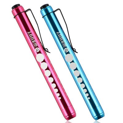 China Reusable Emergency Pupil Gauge Led Mini Light Portable Medical Penlight for sale