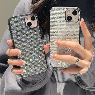 China Glitter Shockproof Luxury Sequin Bling Brand Soft Phone Case For iphone 14 11 12 13 pro 7 8 plus SE MiNi Back Cover Coque Capa de X XS XR max for sale