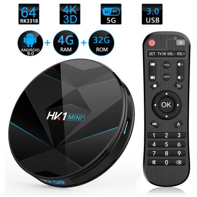 China OEM/ODM HK1 MINI+ RK3318 16GB 32GB 64GB 128GB Android 10.0 OTT TV Dual WIFI STB Smart TV BOX 5G BOX for sale