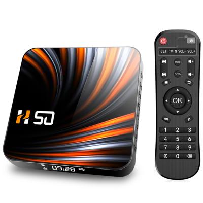 China High Speed ​​Android 10 4GB 32GB 4K Media Player 2.4G 5GHz Wifi Smart TV Box Support 4K H50 Android TV H D TV Box for sale