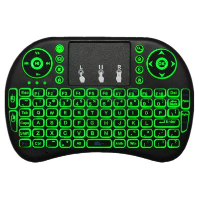 China Cheapest Model i8 Airmouse Backlit Keyboard 2.4g Wireless Remote Gaming Keyboard+Computer Multi-touch Touchpad with Multiple Language for sale