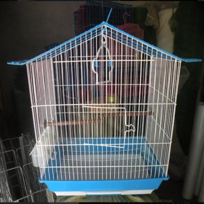 China Factory Directly Stocked Wholesale Roof Type Parrot Bird Metal Steel Bird Cage For Sale for sale