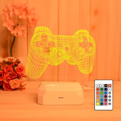 China Modern Night Light Custom Lead Rechargeable 3D Lamp With Remote Control for sale