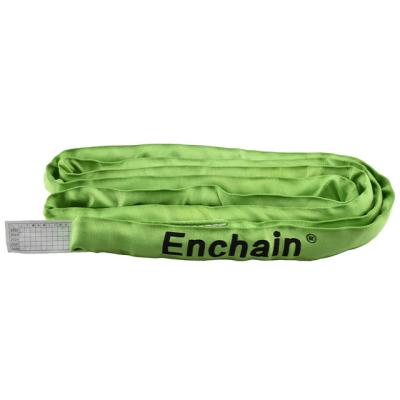 China 6FT Enchain CE GS Certified High Quality Polyester Yarn Soft Endless Type Round Webbing Sling for sale