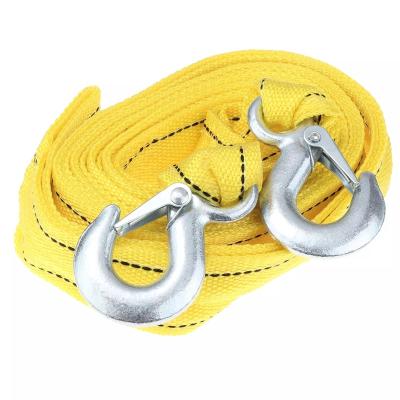 China Perfect for use in ATV/UTV Factory Price Polyester Tow Strap With Shackles Tow Dolly Basket Straps With Flat Hook for sale