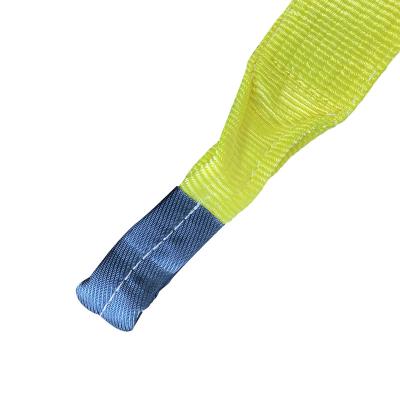 China Hot sell Safeway Sling double strap winder layer eye to eye polyester tow strap Flat for sale