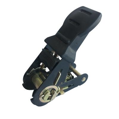 China Polyester High quality 1inch Ratchet Buckle for cargo control the goods tie down straps with flat hook for sale