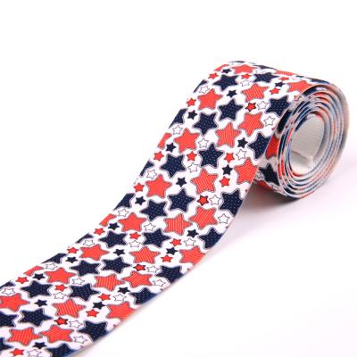 China Elastic Custom Heat Transfer Printed Polyester Spandex Nylon Printing Logo Elastic Band Webbing for sale