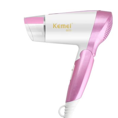 China KM-6833 car kemei hair dryer foldable hair dryer for student and travel for sale