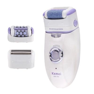 China Kemei KM-1981 Car Lady Body Scraping Shaver Female Shaver Hair Remover Hair Remover Epilater and Harsh Remover 3 in 1 for sale