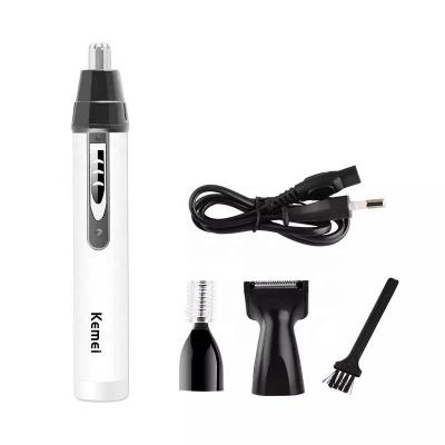 China Kemei Car Nose Trimmer KM-6651 Hair Trimmer and Rechargeable Electric Shaver 3 in 1 Facecare for sale