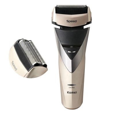 China Kemei KM-8102 Twin Blade Rechargeable Cordless Shaver For Men Twin Blade Swapping Beard Facecare Washable Razor for sale