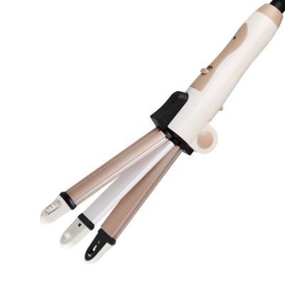 China ABS electric kemei curler hair waver and hair straightener 3in1 KM-8851 hair curling iron for sale