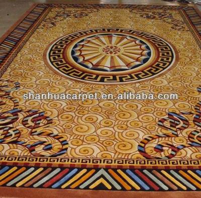 China Handmade jacquard nepali rug wool floor rug. for sale