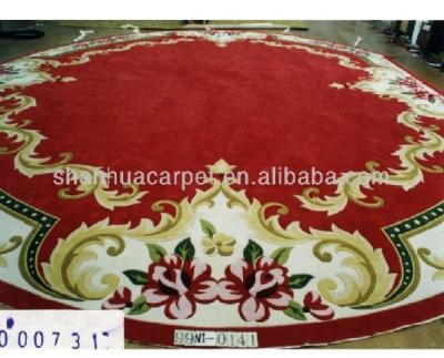 Китай Red handmade jacquard rug продается