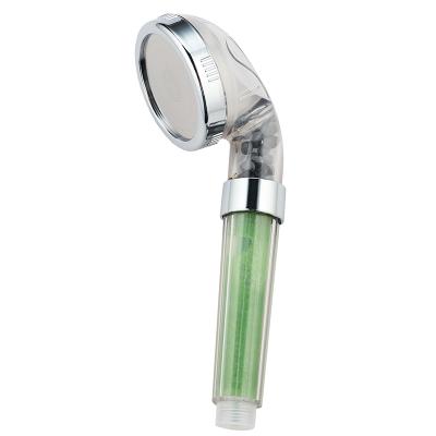 China Without Needle 80mm Clear PC Tourmaline Stone Massager Aroma Vitamin C Hand Shower for sale