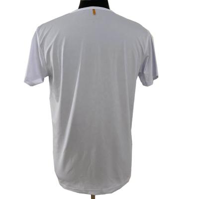 China Anti-Wrinkle Fashional 95 Polyester 5 Spandex Mens T-shirts White Blank T-shirt Custom Your Logo for sale