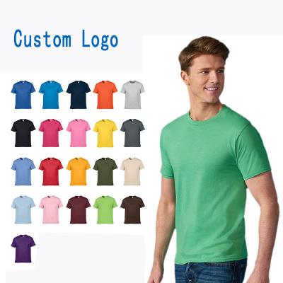 China Wholesale High Quality Custom Logo Men's Polyester Cotton Blend O Neck Printing Promotional T-shirt Anti-wrinkle for sale