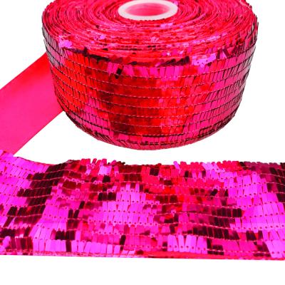 China BOCA Viable Shocking Pink Sequin Ribbon New In Stock Many Colors For Hair Bows for sale