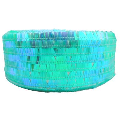 China 3 Inch 75mm Sustainable New Design Sequin With Fabric Ribbon For DIY Carfts for sale