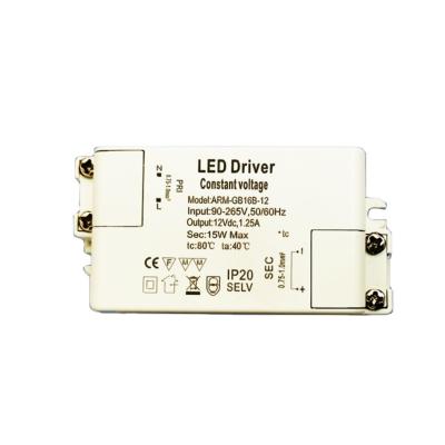 China Customizable White Housing Constant Voltage Led Driver 6-30w Ac100-277v DC 12v 24v ARM-GB for sale