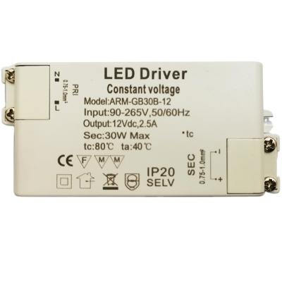 China Customizable Ultrathin Constant Voltage Led Driver 12-30w DC 12v 24v ARM-GB for sale