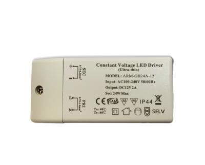 China Constant Voltage LED Strips Driver 24W DC 12v 24v ARM-GB for sale