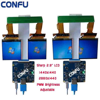 China CONFU HDMI- To MIPI DSI Board TC358870XBG Dual 2.9 Inch 1440 LCD VR Virtual Reality AR MR HMD China 2.9 inch=Outline 54.24*59.02*1.51mm *1440 2K LS029B3SX02 TFT IPS for sale